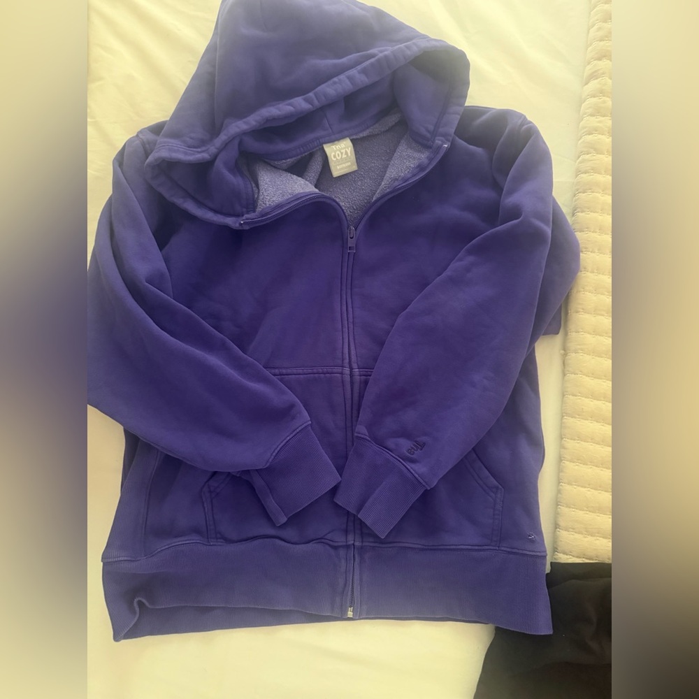 TNA Purple Cozy Fleece Hoodie Zip Up.  Please see last pic for the small hole.